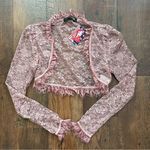 LAURA BYRNES for Pinup Girl Clothing, Gothic lace bolero, size S, NWT Photo 0
