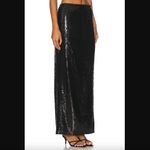 LNA Clothing Elettra Black Sequin Column Maxi Skirt M Photo 1
