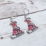 Vintage Earrings For Pierced Ears Large Unusual Fashionable Lady Photo 3