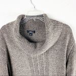 BCX Brown Cowl Neck Knit Ribbed 3/4 Sleeve Tunic Sweater, Size Large Photo 6