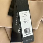 BCBGMAXAZRIA NWT  Latte Tan Faux Vegan Leather Oversized Fit Minimalist Blazer L Photo 7