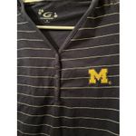Michigan Wolverines Women's M Striped Hooded Shirt Size M G Photo 3