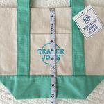 Trader Joe’s Mini Pastel Canvas Tote Bag – GREEN NWT Photo 3