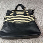 American Eagle Women's Black & White Striped Tote Bag with Zipper​ Photo 0