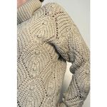 A New Day Chunky Cozy Cable Knit Turtleneck Sweater Beige Textured Winter Women's Large Photo 1