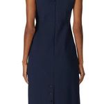 Club Monaco NWT Button Back Vent Dress Size 2 Dark Blue Tailored Modern Dress Photo 6