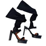 Dolls Kill SUGAR THRILLZ  Mesh Thigh High Platform Heels Sandals Size 8 NEW Photo 0