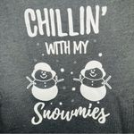 Modcloth  Next Level Apparel Gray Zip Up Hoodie Snowman Holiday Design L NWOT Photo 7