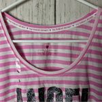 Victoria's Secret  Women's Striped Crewneck Graphic Logo Short Sleeve Sleepwear Photo 4