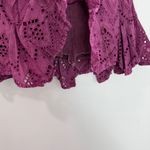 Free People Serenity Eyelet Mini Skirt Skort in Dreamy Mulberry Size Medium Photo 6