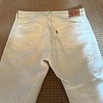 Levi's Levi’s cream Wedgie button fly 31 crop frayed bottom holes so cute Photo 10