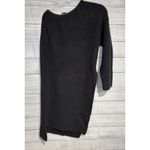 ZARA NWT  Asymmetrical Knit Tunic Dress One Long Sleeve Black Size S-M Photo 3