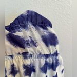 Mango  MNG Blue Tie Dye Open Back Puff Sleeve Cotton Maxi Dress 8 Photo 15
