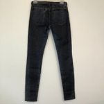 Hudson Jeans  Nicole Super Skinny Jeans Snakeskin Mid Rise Black Dark Wash Denim Photo 8