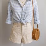 J.Crew High-Rise Utility Chino Shorts Beige Cotton Twill Casual Classic 24 Photo 0