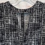 Neuw shift Womens Medium 10 Black White Tunic Cropped Sleeves dress Keyhole Photo 4
