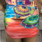 Anne cole  Beach Print 1 Piece Strapless Swimsuit S Photo 10