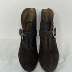 Geox  Respira Suade Brown Buckle Heel Ankle Boots EU 39 US9 Photo 5