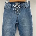 PacSun Medium Wash Lace Up Front High Rise Skinny Jegging Jeans Size 27 Photo 1