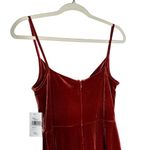 Taylor Stretch Velvet Maxi Dress Size 6 Paprika Slip Dress Draped Neck New Red Photo 5