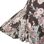 Ralph Lauren Crinkle Georgette Floral Surplice Brown Dress size 2 Photo 2