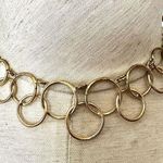 Nine West gold tone circle link necklace Photo 0