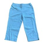 Chaus cropped pants Light blue Straight Womens size 14 NWT Side zip Ankle slit Photo 13