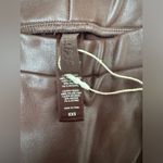 SKIMS  NWT Women’s Faux Leather‎ Biker Shorts in Cocoa Size XXS Photo 6