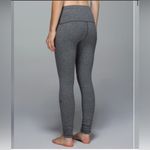 Lululemon  Wunder Under Heathered Grey Black High Rise Roll Down Legging Size 4 6 Photo 1