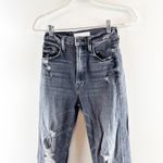 Mother High Waisted Rider Ankle Distressed Jeans After Midnight With Molly Black Size 24 Photo 9