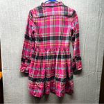 Ralph Lauren Polo  girls 16 plaid flannel shirtdress Andover pink twill Boho Photo 4