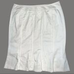 Anne Klein white stretchy skirt with ruffled style hem! Photo 0