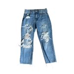 Aeropostale  Mom Jeans sz 00 Distressed Ripped Cropped Straight Leg‎ Emo Punk Y2K Photo 1