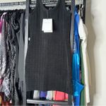 Alexander Wang  Black Chenille Raised A Logo Tank Jacquard Mini Dress Photo 5