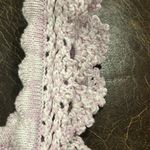 AQUA  Women's Lilac and White Crochet Crop Top Photo 6