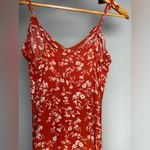 Nasty Gal  Ditsy Floral Midi Dress Orange Red Cottagecore Fairy Romantic Coquette Photo 10