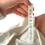 Lululemon  White Cropped‎ Leggings w/ Tan Side Stripes Size 4 Photo 8