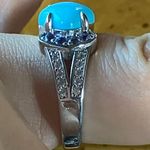 Sleeping Beauty Turquoise Tanzanite Sterling Silver Ring Size 7 Photo 2