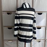 Alice + Olivia  stripe blend linen wrap cowl sweater Photo 3