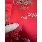 Vintage Kimono Robe 100% Silk Japanese Dragons Red Rainbow XXL PTP 24" Photo 9