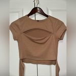 Windsor Lightweight Open Front Waist Tie Cropped T Shirt S Photo 1