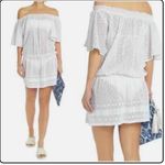 Melissa Odabash White Embroidered Pattern Lace Off Shoulder Swim Cover Up Size undefined Photo 1