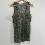 Free People  Ditsy Floral Racerback Tank Top Sz M Green Crinkle Lightweight Boho Photo 6
