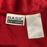 Basic edition red silky short slip dress / top. In size large Photo 4