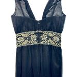NWT Mandalay Black Silk Silver Beaded Short Midi Evening Gown Dress Women Size 6 Photo 7