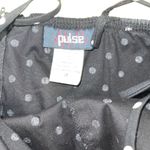Pulse Vintage Fit & Flare Black & White Polka Dot Dress Size Med W/ Crinoline Photo 2