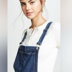 Madewell Indigo Skinny Overalls Denim Classic Workwear Ankle Raw Hem Photo 3