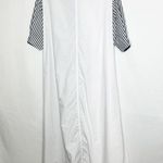 TOME Black White Striped Tie Front Shirt Dress in Size 6 Photo 6