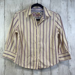 Robert Graham Robert‎ Graham Top Womens S Striped Colorful Coastal Cowgirl Button Up Flip Cuff Photo 0