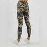 The Upside Himalaya Camo Print Midi Drawstring Leggings Size 4 NWT Green Photo 1